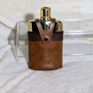 Men's (unisex) Retro‎ Noymer faux leather goldstone flask.